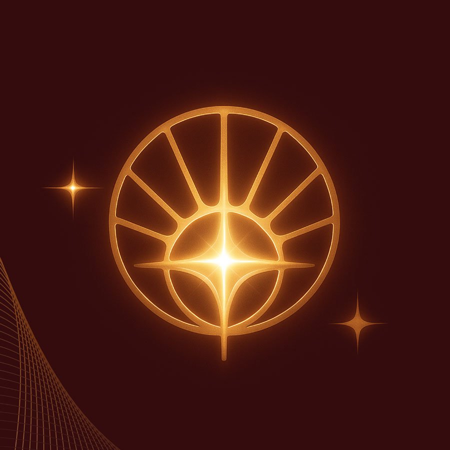 Logo Lady Soul Stuio - Sol e brilho da estrela que formam um símbolo