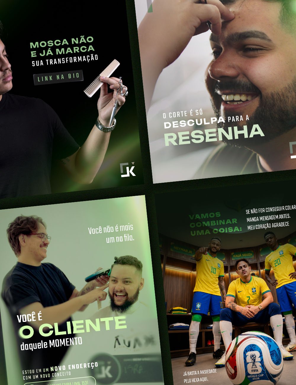 Posts do instagram da Barberia do Kauã